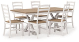 Purlaney Extension Dining Table and 6 Chairs - PCD627D4