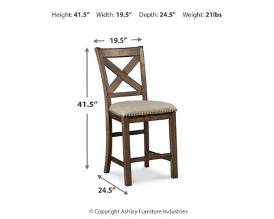 Moriville Counter Height Bar Stool (Set of 2) - D631-124X2