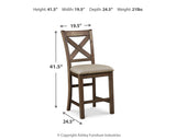 Moriville Counter Height Bar Stool (Set of 2) - D631-124X2