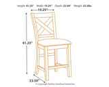 Moriville Counter Height Dining Table and 6 Barstools - D631D10
