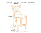 Moriville Counter Height Dining Table and 6 Barstools - D631D10