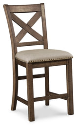 Moriville Counter Height Dining Table and 4 Barstools - D631D1