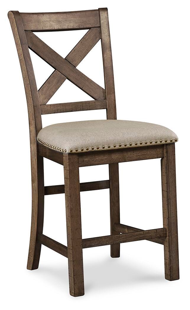 Moriville Counter Height Dining Table and 6 Barstools - D631D10