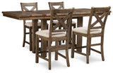 Moriville Counter Height Dining Table and 4 Barstools - D631D1