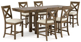 Moriville Counter Height Dining Table and 6 Barstools - D631D10