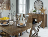 Moriville Dining Table and 4 Chairs and Bench - D631D6