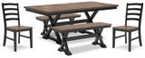 Wildenauer Dining Table, 2 Chairs and 2 Benches - D634D7