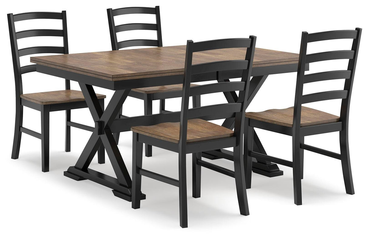 Wildenauer Dining Table and 4 Chairs - D634D1