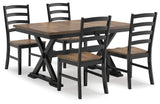 Wildenauer Dining Table and 4 Chairs - D634D1