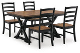 Wildenauer Dining Table and 4 Chairs - D634D1