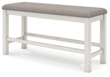Robbinsdale Counter Height Dining Table, 4 Barstools and Bench - D642D2