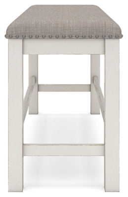 Robbinsdale Counter Height Extension Dining Table, 6 Barstools and Bench - D642D10