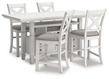 Robbinsdale Counter Height Dining Table and 4 Barstools - D642D6