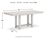 Robbinsdale Counter Height Extension Dining Table, 6 Barstools and Bench - D642D10