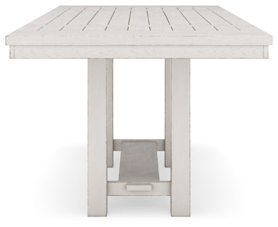 Robbinsdale Counter Height Dining Table, 2 Barstools, Bench and Server - D642D8