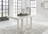 Robbinsdale Counter Height Dining Table, 2 Barstools, Bench and Server - D642D8