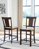 Rylandeen Counter Height Extension Dining Table and 6 Barstools - PCD651D5