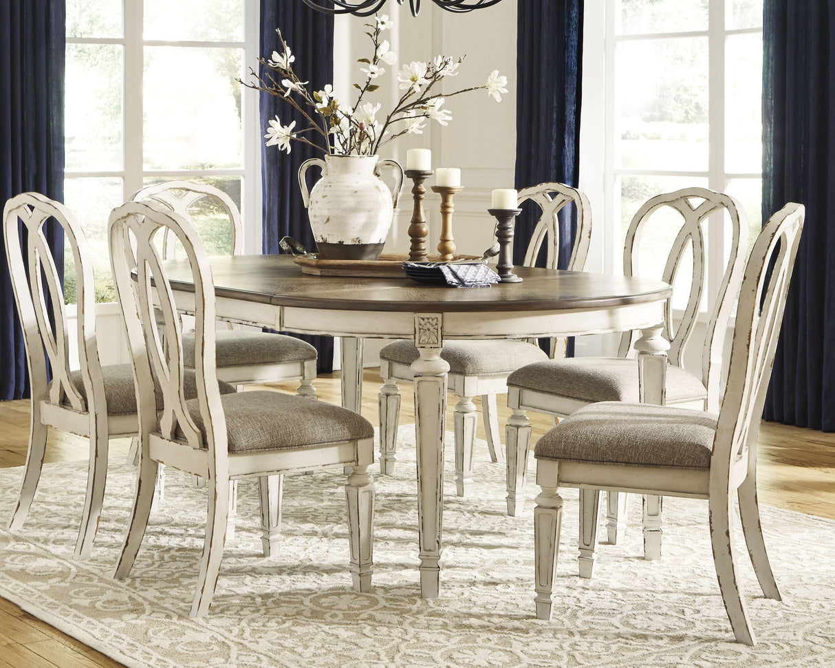 Realyn Dining Table and 6 Chairs with Server - D743D16