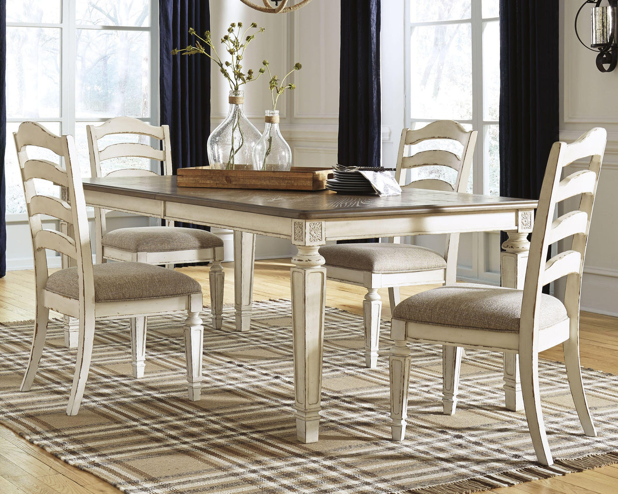 Realyn Extension Dining Table and 4 Chairs - D743D3