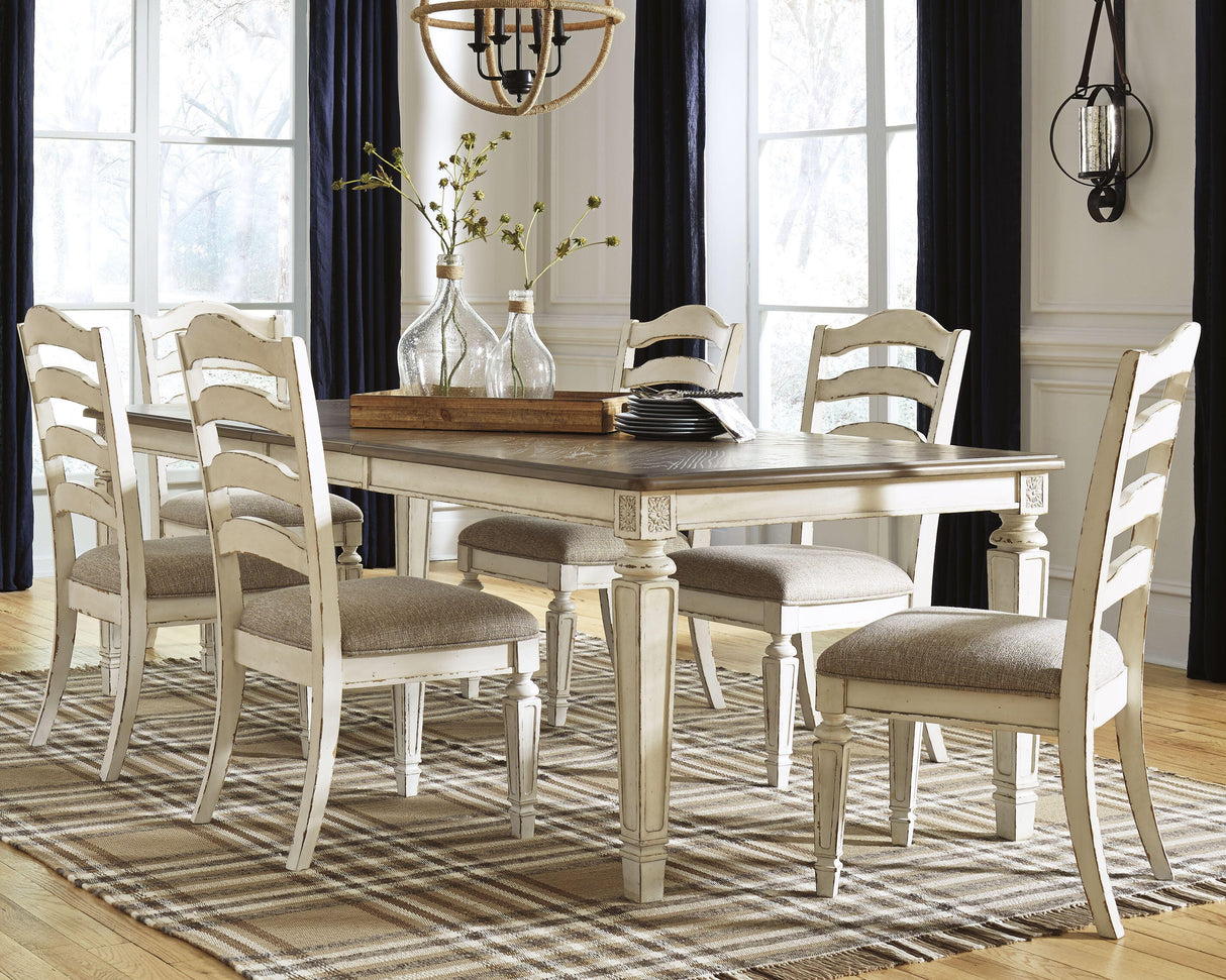 Realyn Extension Dining Table and 6 Chairs - D743D4