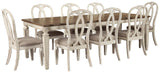 Realyn Dining Extension Table and 8 Chairs - D743D19