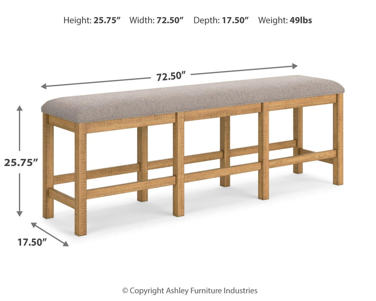 Havonplane Counter Height Dining Table, 6 Barstools and Bench - D773D5