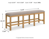 Havonplane Counter Height Dining Table, 6 Barstools and Bench - D773D5