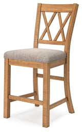 Havonplane Counter Height Dining Table, 6 Barstools and Bench - D773D5