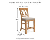Havonplane Counter Height Extension Dining Table and 6 Barstools - D773D6