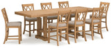Havonplane Counter Height Dining Table and 8 Barstools - D773D4
