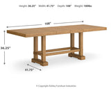 Havonplane Counter Height Extension Dining Table and 6 Barstools - D773D6