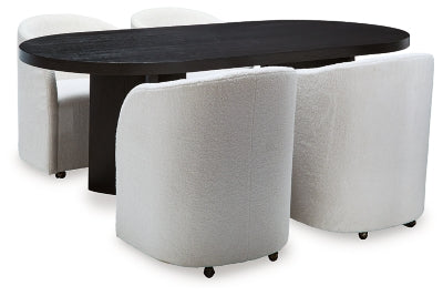 Rowanbeck Dining Table and 4 Chairs - D821D2