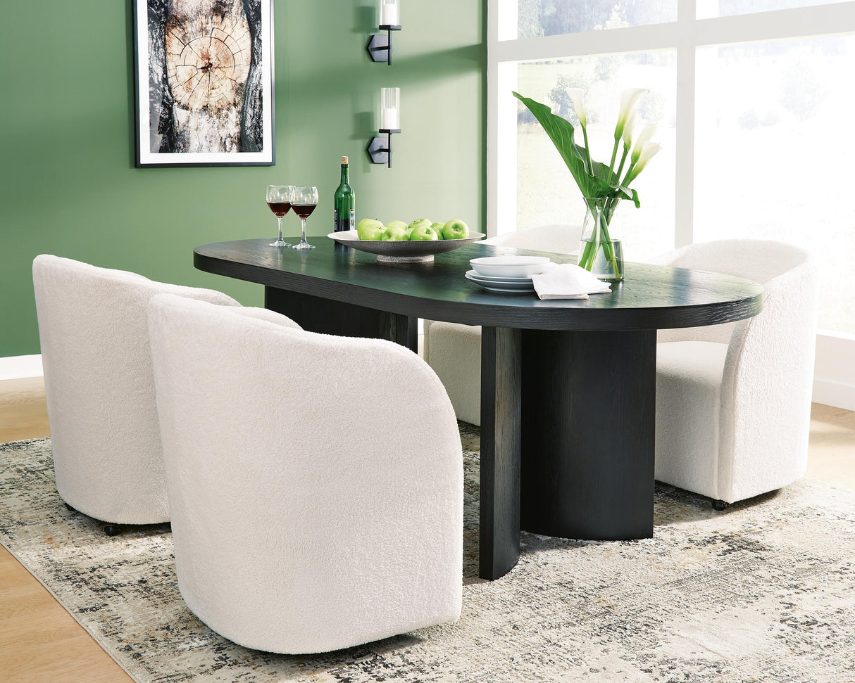 Rowanbeck Dining Table and 4 Chairs - D821D2