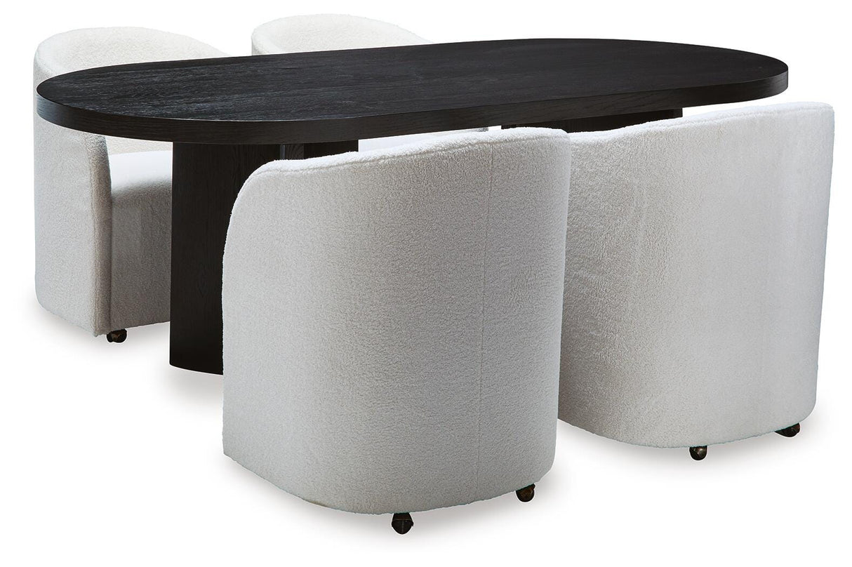 Rowanbeck Dining Table and 4 Chairs - D821D2