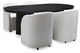 Rowanbeck Dining Table and 4 Chairs - D821D2
