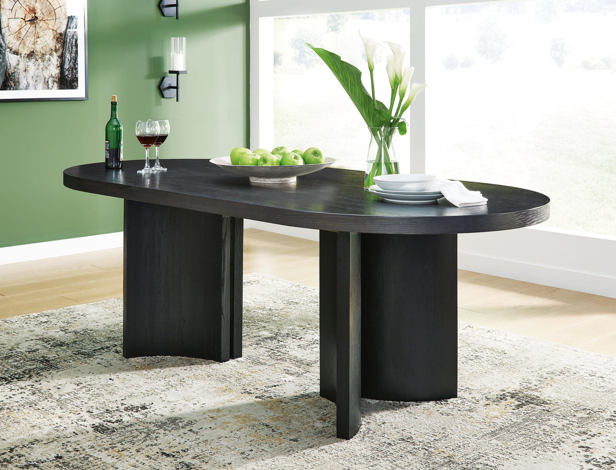 Rowanbeck Dining Table and 4 Chairs - D821D2