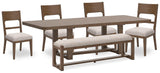 Cabalynn Dining Table, 4 Chairs and Bench - D974D2