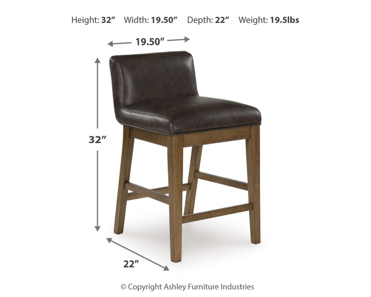 Cabalynn Counter Height Dining Table and 6 Barstools - D974D6