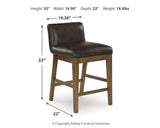 Cabalynn Counter Height Dining Table and 6 Barstools - D974D6