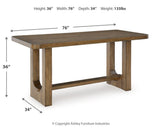 Cabalynn Counter Height Dining Table and 6 Barstools - D974D6