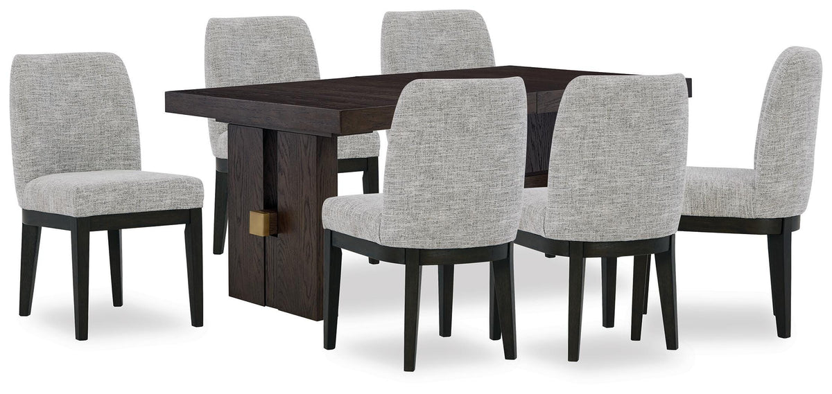 Burkhaus Dining Table and 6 Chairs - D984D8