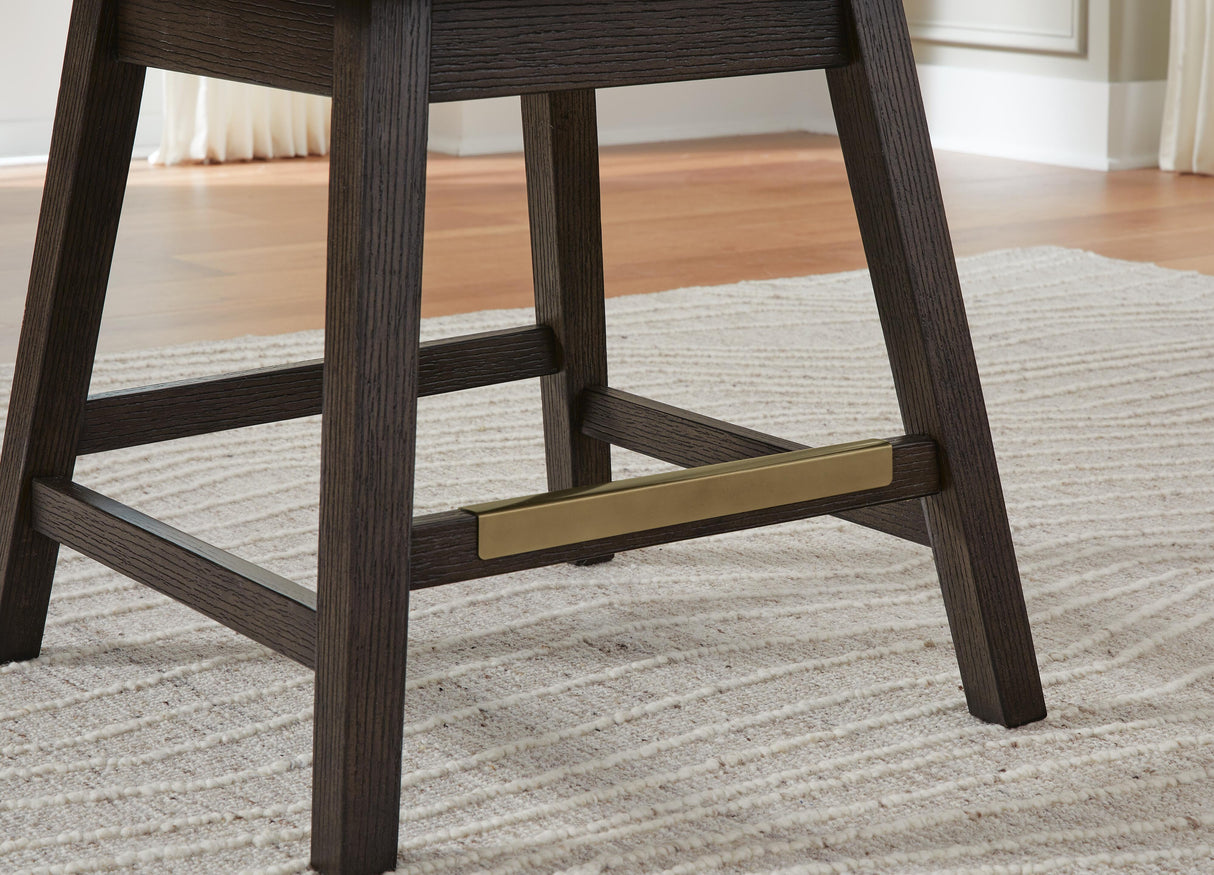 Burkhaus Counter Height Dining Table and 4 Barstools - D984D5
