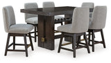 Burkhaus Counter Height Dining Table and 6 Barstools - D984D6