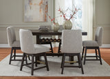 Burkhaus Counter Height Dining Table and 6 Barstools - D984D6