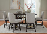 Burkhaus Counter Height Dining Table and 6 Barstools - D984D6