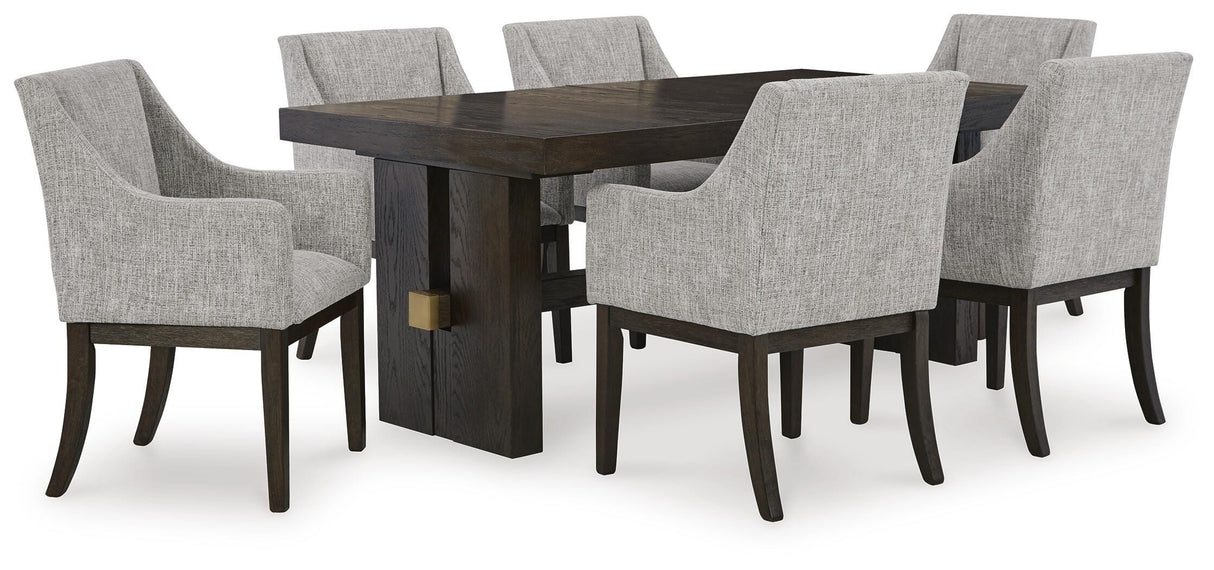 Burkhaus Dining Table and 6 Chairs - D984D11
