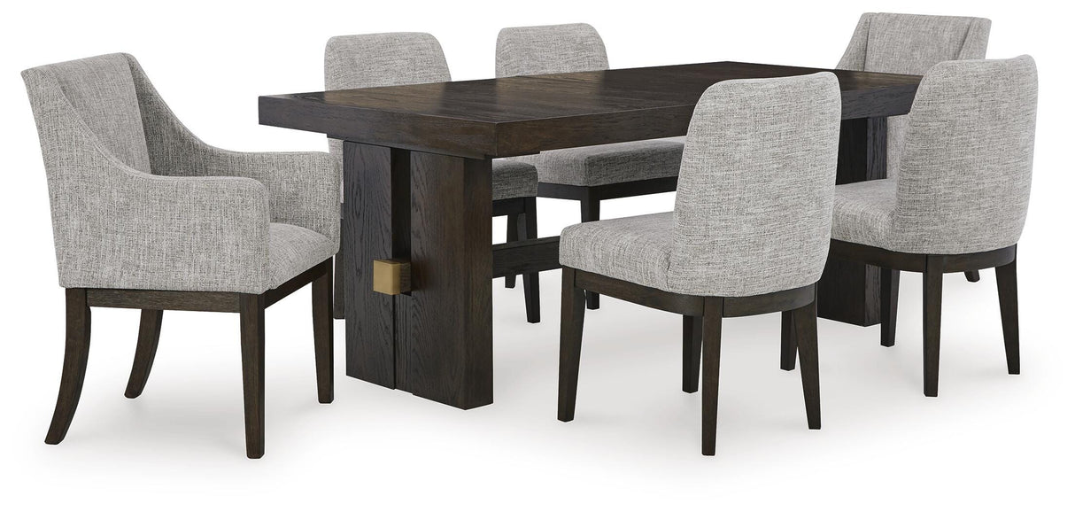 Burkhaus Dining Table and 6 Chairs - D984D3
