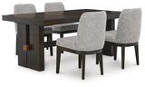 Burkhaus Dining Table and 4 Chairs - D984D1