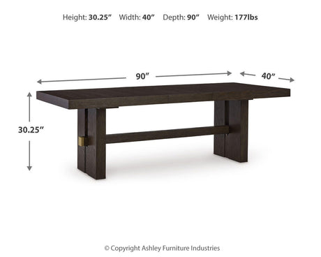 Burkhaus Dining Table and 6 Chairs - D984D3