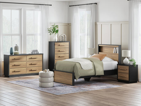 Kozmour Twin Bookcase Complete Bed Frame - EB1460-71
